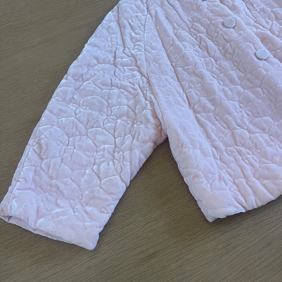 Women's Vintage I. Magnin & Co Size S Velvet Quilted Bed Jacket - Picture 3 of 8